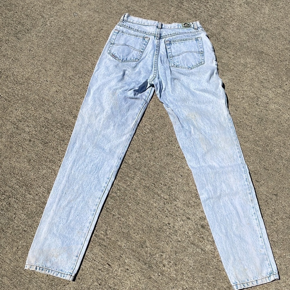 RARE Vintage 80's Dakota Blue Lou Lou Comic Strip Light Wash Denim Jeans size 7 - Picture 4 of 9